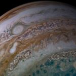 Jupiter storms merging 